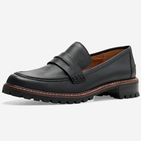 Madewell Classic Black Leather Loafers size 7.5 - Picture 1 of 15